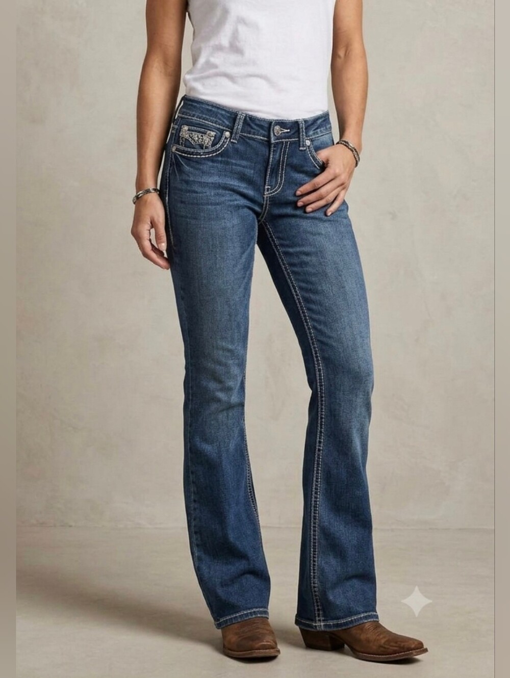 ND Weekend Jeans Size 6 Bootcut Flare Stretch Low Rise Denim Pants Boot Cut